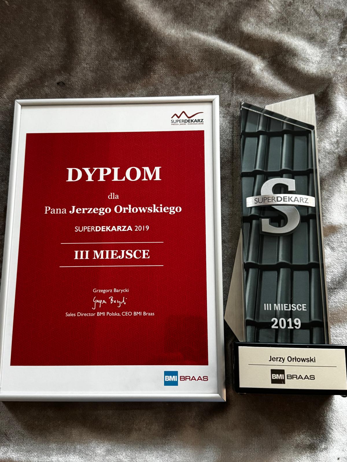 Certyfikat i dyplom Jerzego Orłowskiego - dokument 16
