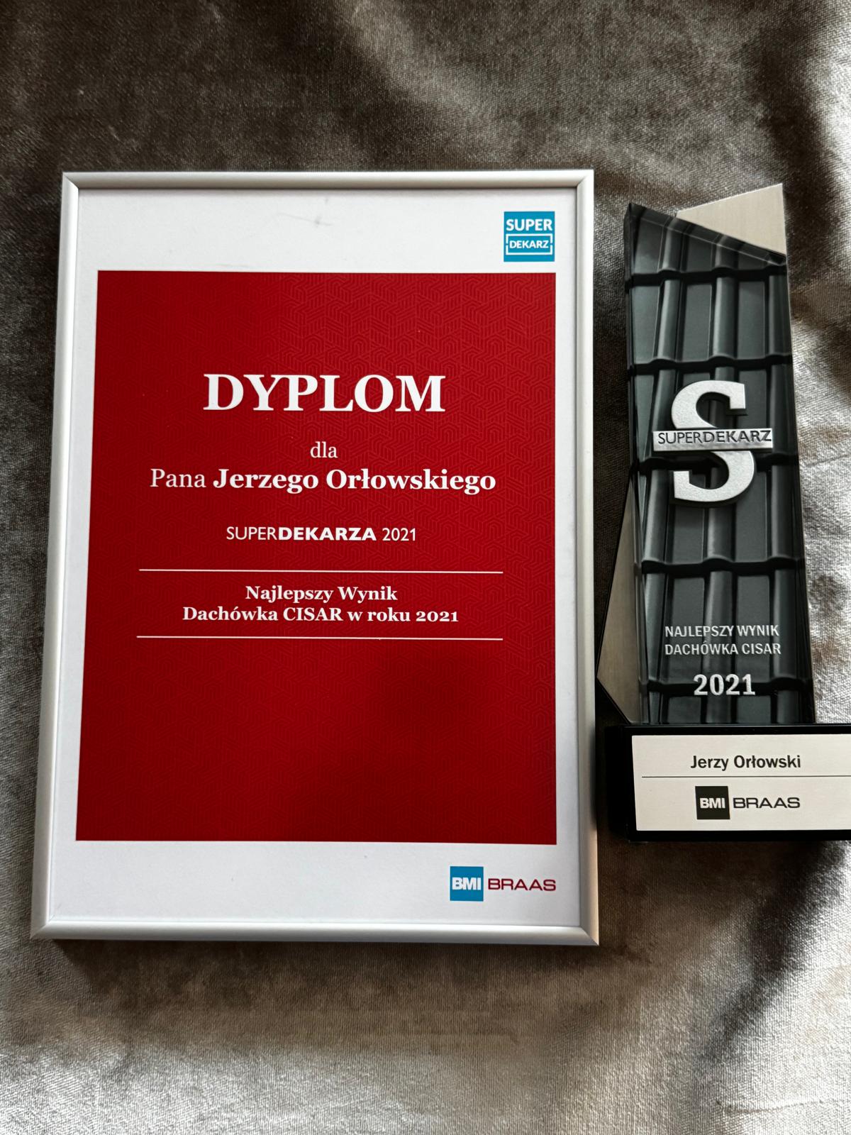 Certyfikat i dyplom Jerzego Orłowskiego - dokument 17